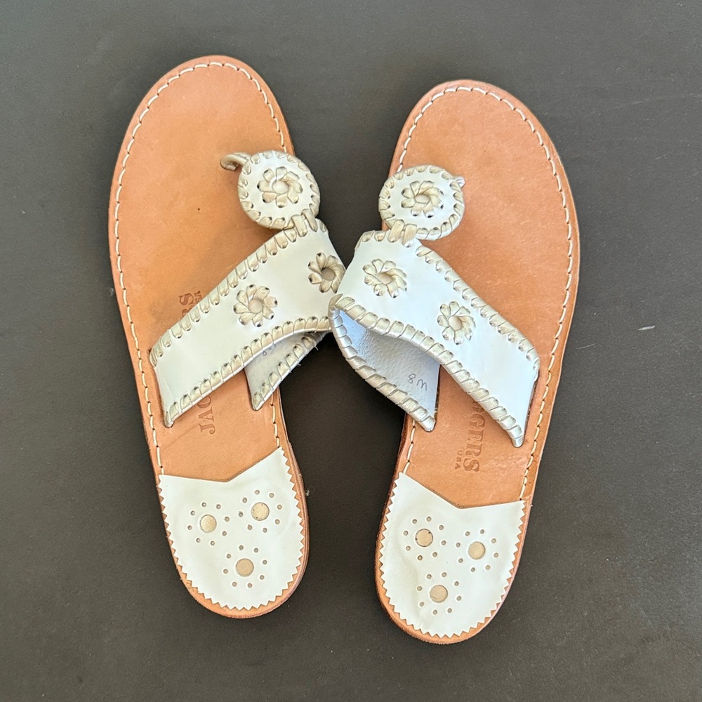 Jack Rogers Women's Sandals in Cream and Tan